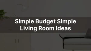 Simple Budget Simple Living Room Ideas